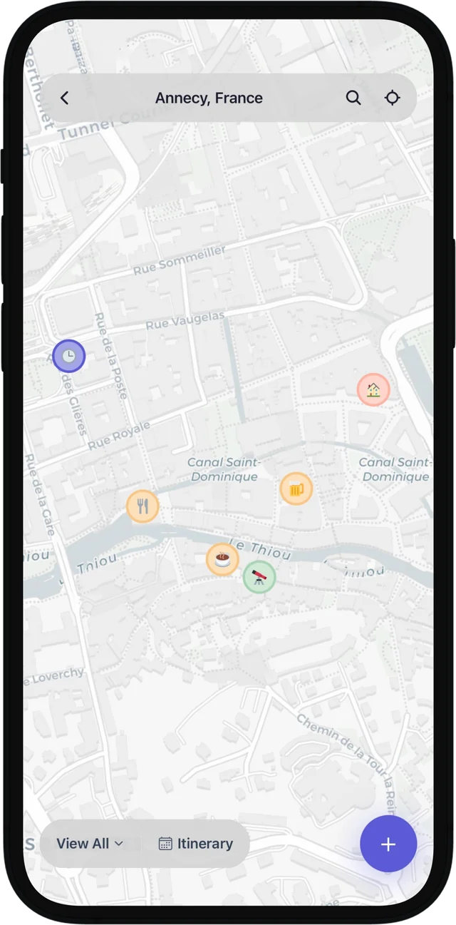 ancy trip planner map